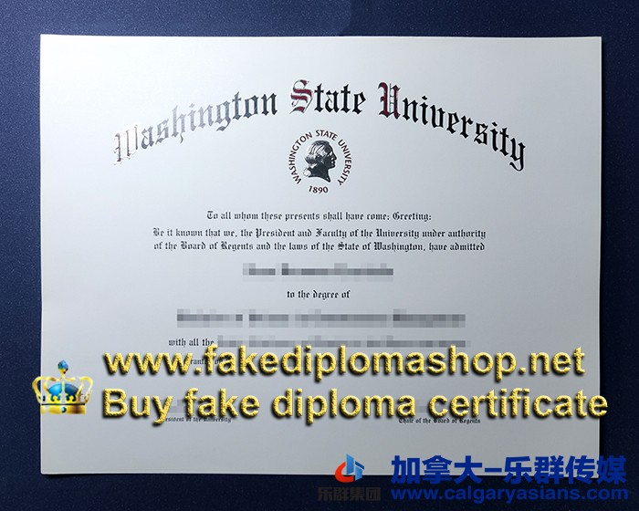 WSU diploma, Washington State University diploma