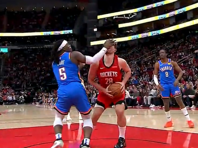 NBA常规赛：火箭拒雷霆逆转三连胜 狄龙SGA爆发冲突申京20+14+9-4.jpg