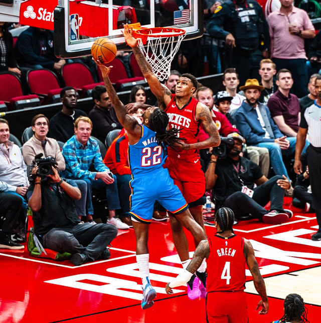 NBA常规赛：火箭拒雷霆逆转三连胜 狄龙SGA爆发冲突申京20+14+9-9.jpg