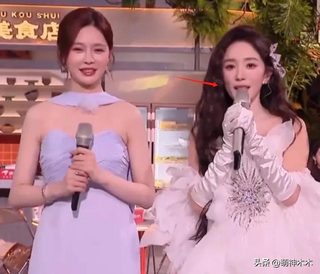 跨年晚会高清镜头下的女明星，杨幂妆花了，黄圣依脸凹，娜扎太瘦-7.jpg
